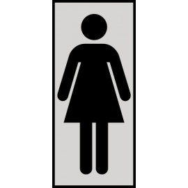 SEÑAL INFORMATIVA 180X60 mm FIGURA MUJER VERTICAL