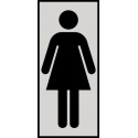 SEÑAL INFORMATIVA 180X60 mm FIGURA MUJER VERTICAL