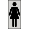 SEÑAL INFORMATIVA 180X60 mm FIGURA MUJER VERTICAL