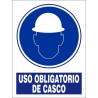SEÑAL USO OBLIGATORIO DE CASCO PVC 30X40 cm