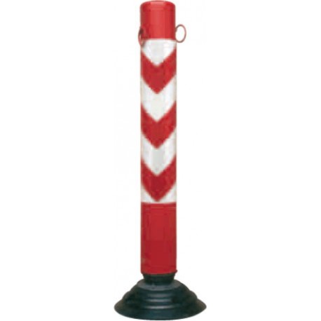 HITO DESMONTABLE Y BASCULANTE EN PVC ROJO 80 cm BANDAS REFLECTANTES HITO DESMONTABLE Y BASCULANTE EN PVC ROJO 80 cm BANDAS REFLECTANTES