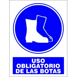 SEÑAL USO OBLIGATORIO DE LAS BOTAS PVC 21X21 cm