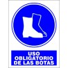 SEÑAL USO OBLIGATORIO DE LAS BOTAS PVC 21X21 cm