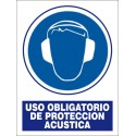 SEÑAL USO OBLIGATORIO DE PROTECCION ACUSTICA PVC 30X40 cm