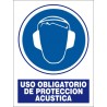 SEÑAL USO OBLIGATORIO DE PROTECCION ACUSTICA PVC 30X40 cm