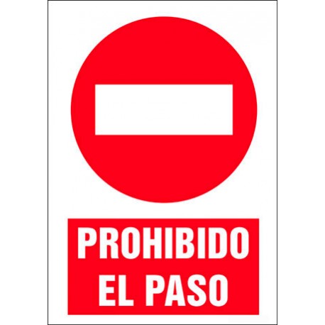 SEÑAL PROHIBIDO EL PASO PVC 30X40 cm SEÑAL PROHIBIDO EL PASO PVC 30X40 cm