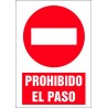 SEÑAL PROHIBIDO EL PASO PVC 30X40 cm