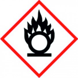 SEÑAL COMBURENTE ADHESIVA VINILO 10X10 cm