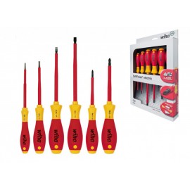 Juego de Destornilladores SoftFinish Electric Aislados hasta 1.000V (6 pzas) WIHA